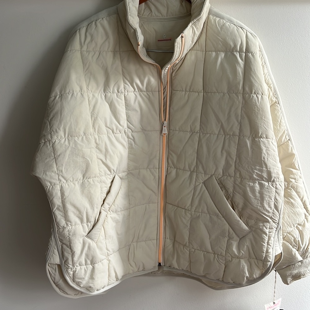 Free People Pippa Packable Puffer Jacket Size XL NWT $198 Cream - Picture 6 of 17